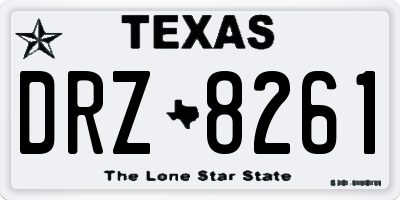 TX license plate DRZ8261