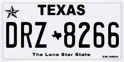 TX license plate DRZ8266