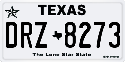 TX license plate DRZ8273