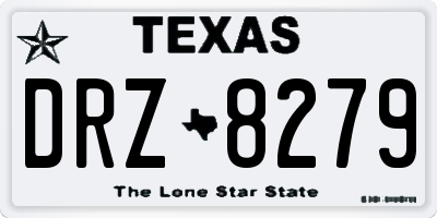 TX license plate DRZ8279