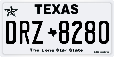 TX license plate DRZ8280