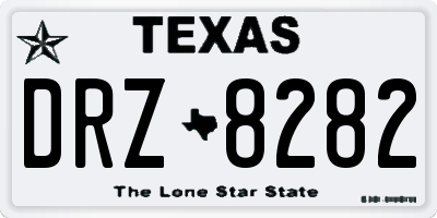 TX license plate DRZ8282