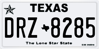 TX license plate DRZ8285