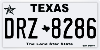TX license plate DRZ8286