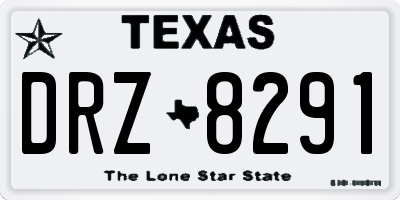 TX license plate DRZ8291
