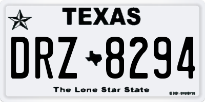 TX license plate DRZ8294