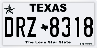 TX license plate DRZ8318