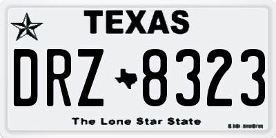 TX license plate DRZ8323
