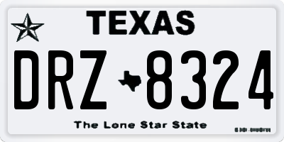 TX license plate DRZ8324