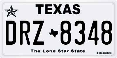 TX license plate DRZ8348
