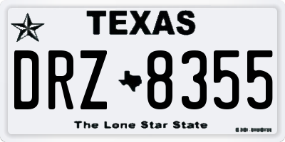 TX license plate DRZ8355