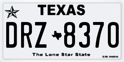 TX license plate DRZ8370