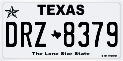 TX license plate DRZ8379