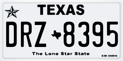 TX license plate DRZ8395