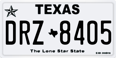 TX license plate DRZ8405