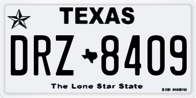 TX license plate DRZ8409