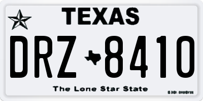 TX license plate DRZ8410