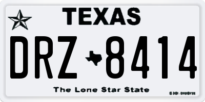 TX license plate DRZ8414
