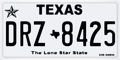 TX license plate DRZ8425