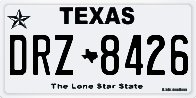 TX license plate DRZ8426