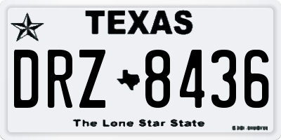 TX license plate DRZ8436