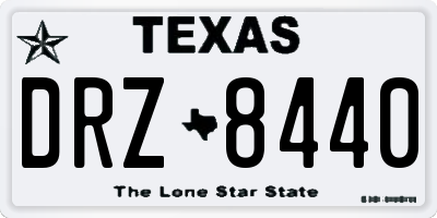 TX license plate DRZ8440