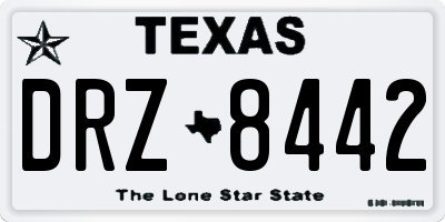TX license plate DRZ8442