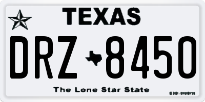 TX license plate DRZ8450
