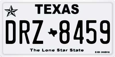 TX license plate DRZ8459