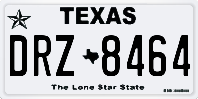 TX license plate DRZ8464