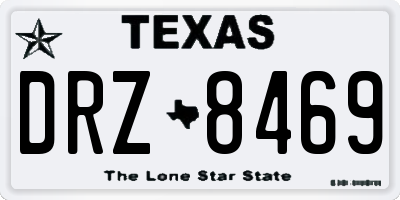 TX license plate DRZ8469