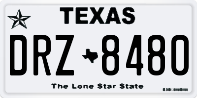 TX license plate DRZ8480