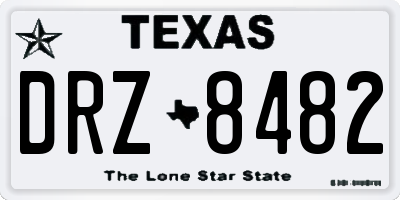 TX license plate DRZ8482