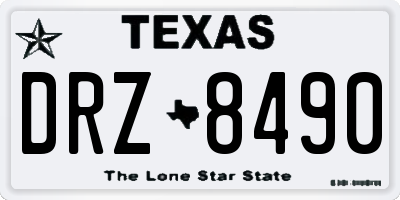 TX license plate DRZ8490