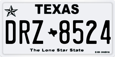 TX license plate DRZ8524