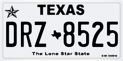 TX license plate DRZ8525