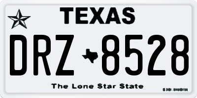 TX license plate DRZ8528