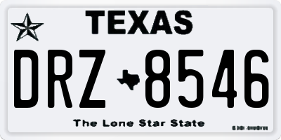 TX license plate DRZ8546