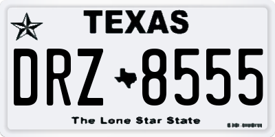 TX license plate DRZ8555