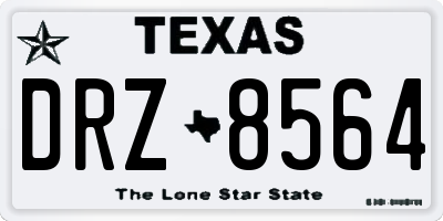 TX license plate DRZ8564
