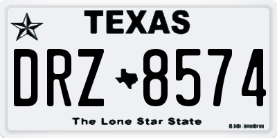TX license plate DRZ8574