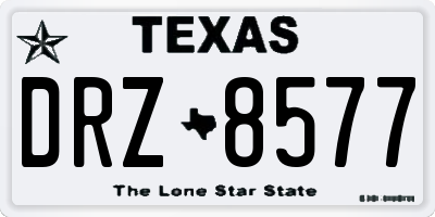 TX license plate DRZ8577