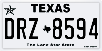 TX license plate DRZ8594