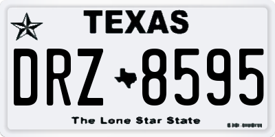 TX license plate DRZ8595