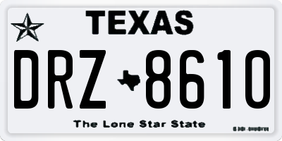 TX license plate DRZ8610