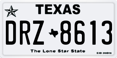 TX license plate DRZ8613