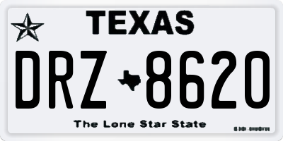 TX license plate DRZ8620