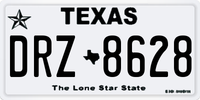 TX license plate DRZ8628