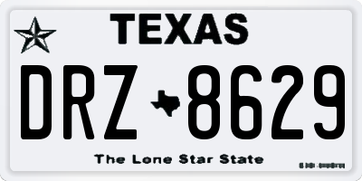 TX license plate DRZ8629