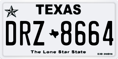 TX license plate DRZ8664
